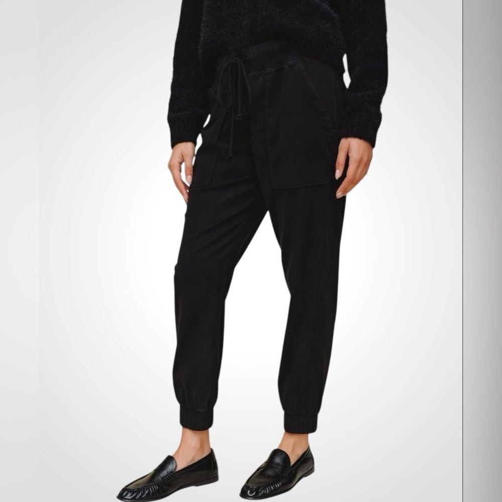 Bella Dahl | Bella Dahl Black Pocket Jogger Pants | Drawstring Joggers NWT M. - Picture 2 of 15